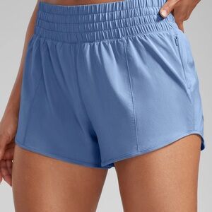 CRZ YOGA Women's Light Blue Athletic Shorts